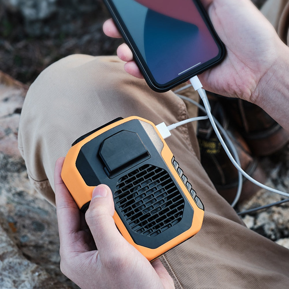The Little Blower-Portable Hands-Free Fan + Portable Charger